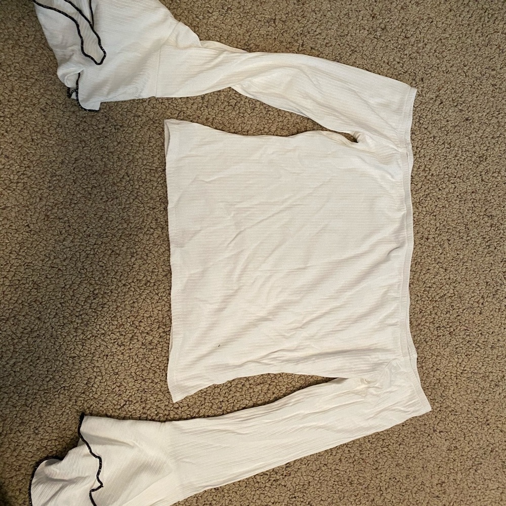 White top with bell sleeves